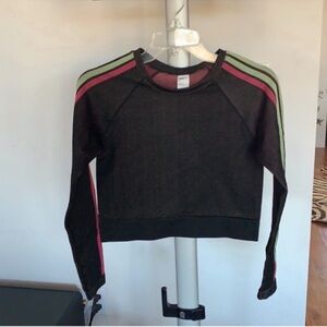 Fabletics Aisley Seamless Striped long sleeves crop top Sz L